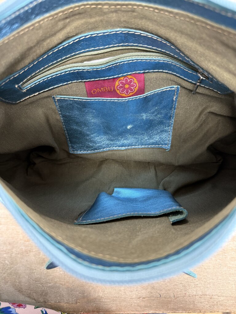 METALLIC BLUE OMBU PURSE