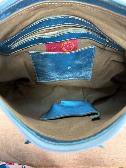 METALLIC BLUE OMBU PURSE