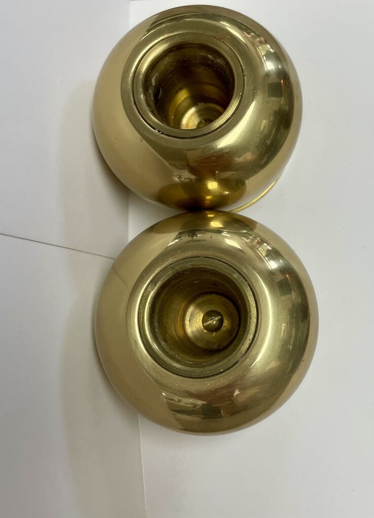 BRASS CANDLE HOLDERS ST OF 2