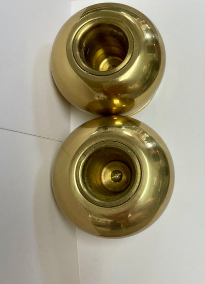 BRASS CANDLE HOLDERS ST OF 2