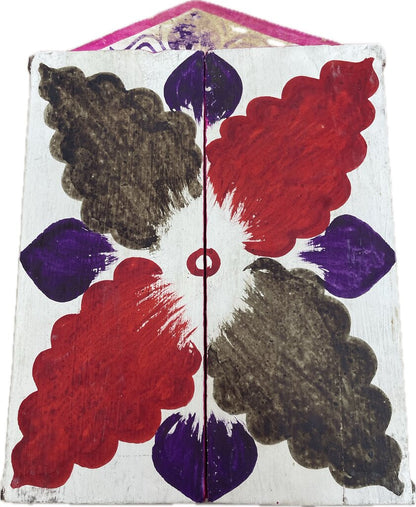 VINTAGE MEXICAN FOLK NATIVITY BOX 9.25"x6.5"x13.5" DOORS OPEN