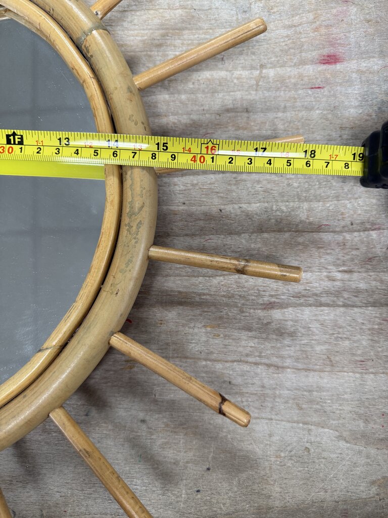 BOHO RATTAN SUN/MOON MIRROR