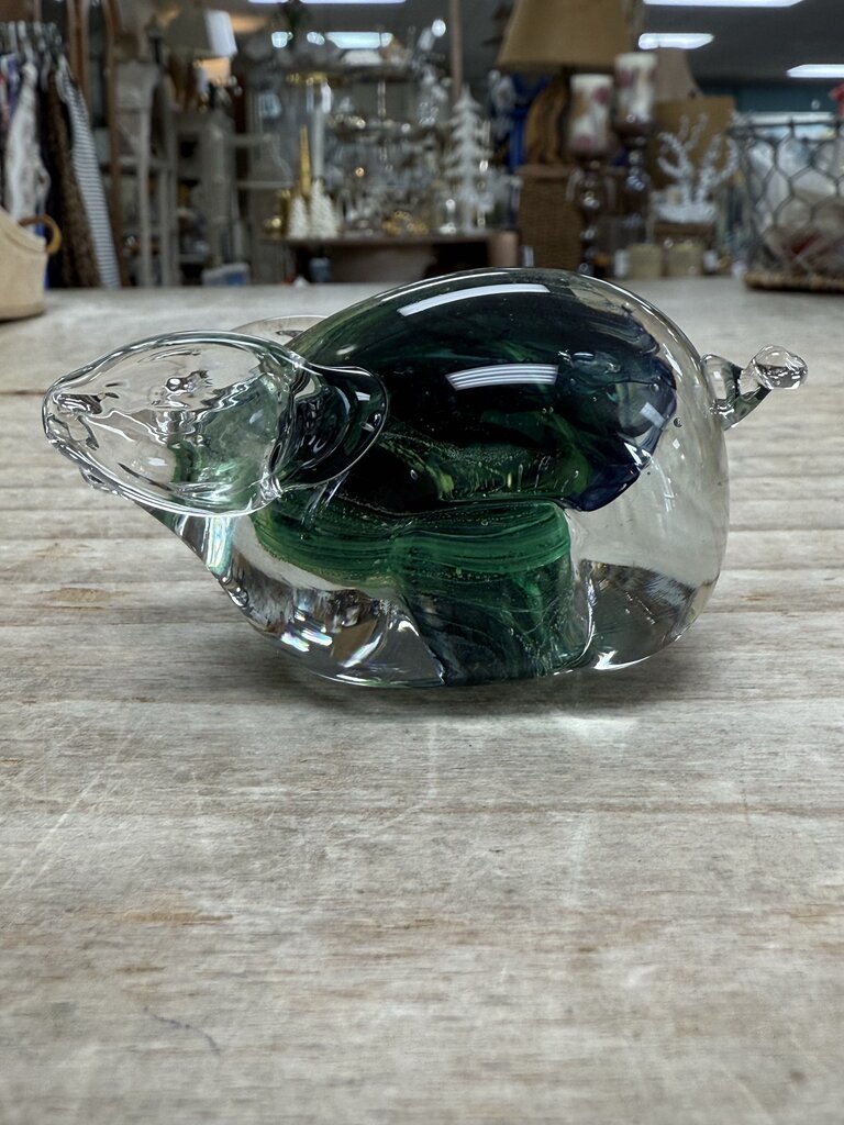 KERRY GLASS PIG PAPER WEIGHT