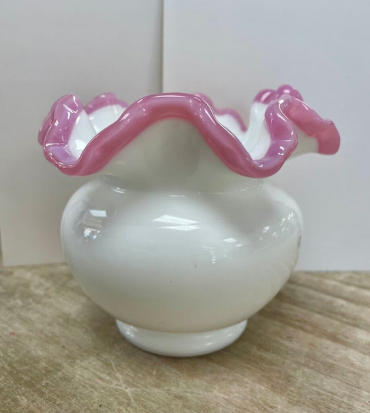 FENTON APPLE BLOSSOM VASE