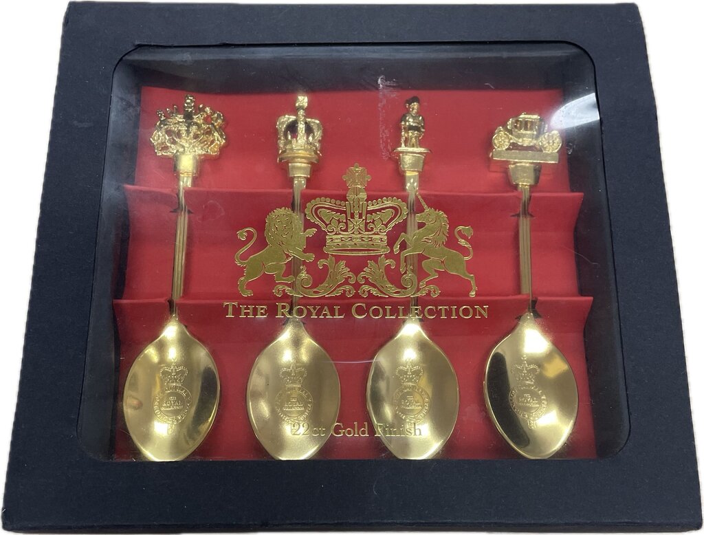 BUCKINGHAM PALACE SOUVENIR 22KT PLATED SPOONS