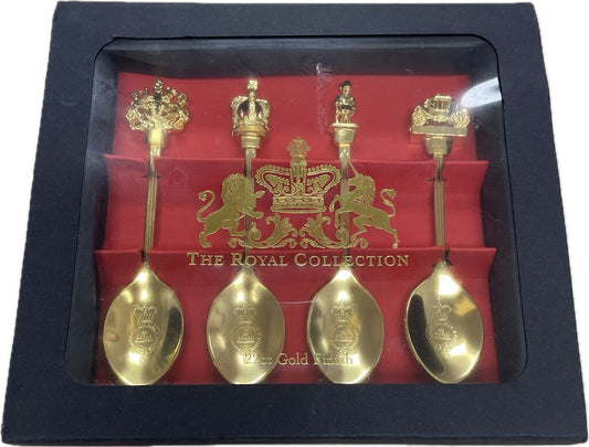 BUCKINGHAM PALACE SOUVENIR 22KT PLATED SPOONS