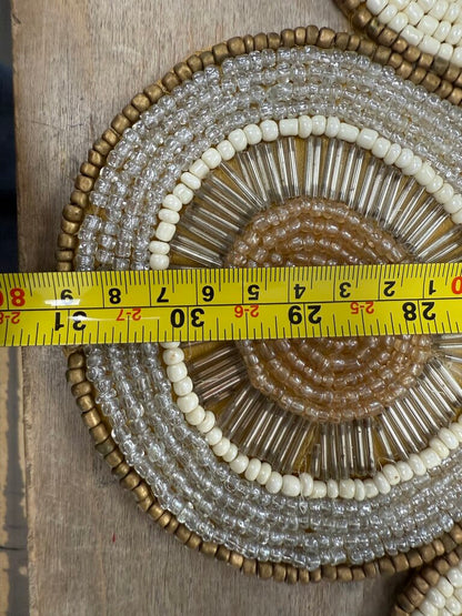 HAND BEADED ART DECO TABLE RUNNER