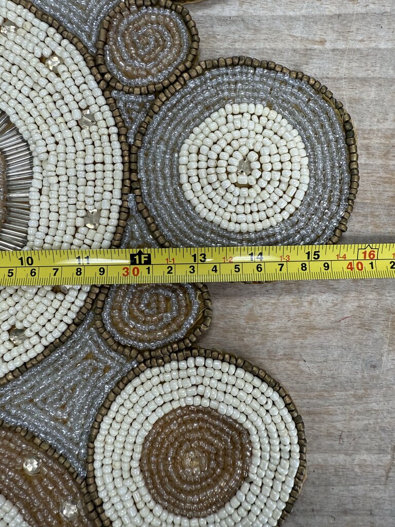 HAND BEADED ART DECO TABLE RUNNER