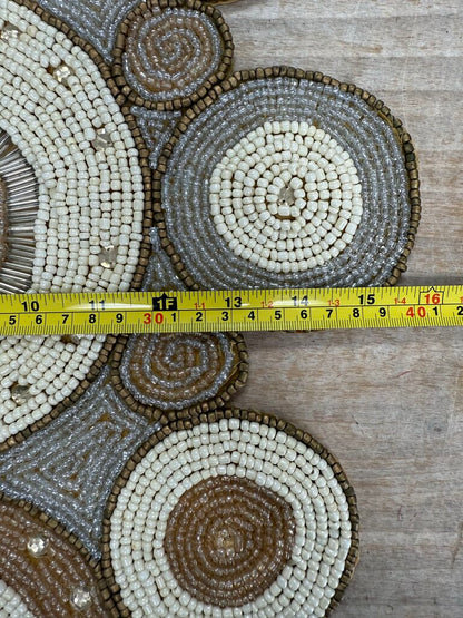 HAND BEADED ART DECO TABLE RUNNER