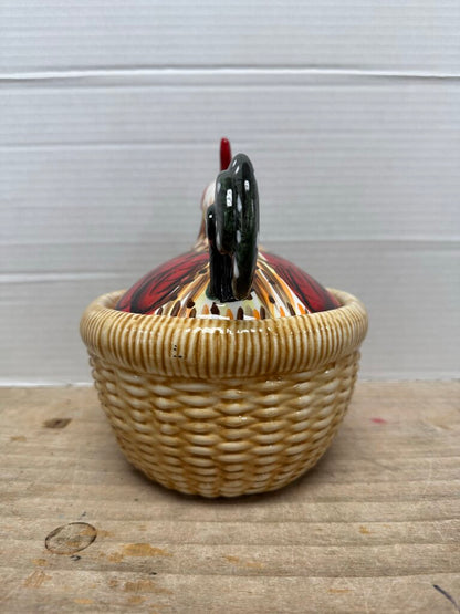 HEN ON NEST CERAMIC DISH