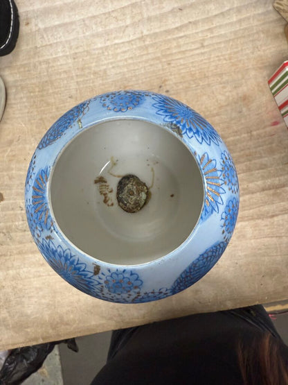 VICTORIAN CHERUB WITH GLASS GLOBE