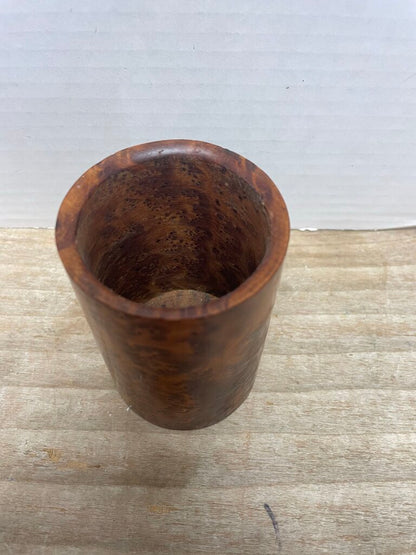 THUYA WOOD PEN HOLDER CUP