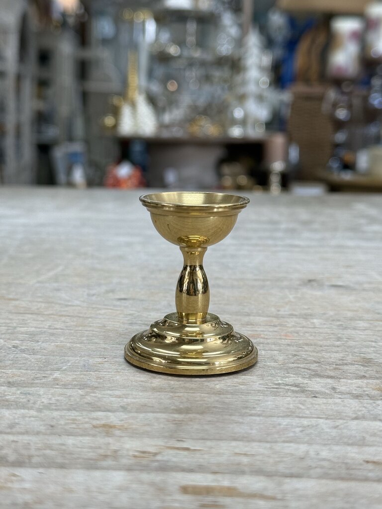 VINTAGE SOLID BRASS MINI CANDLE HOLDER
