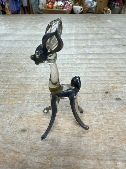 VINTAGE PERUVIAN 925 DEER OVER GLASS