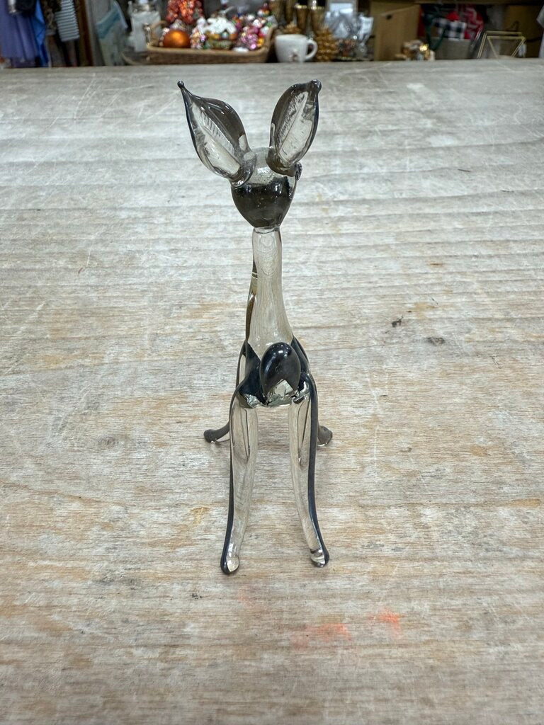 VINTAGE PERUVIAN 925 DEER OVER GLASS