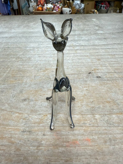 VINTAGE PERUVIAN 925 DEER OVER GLASS