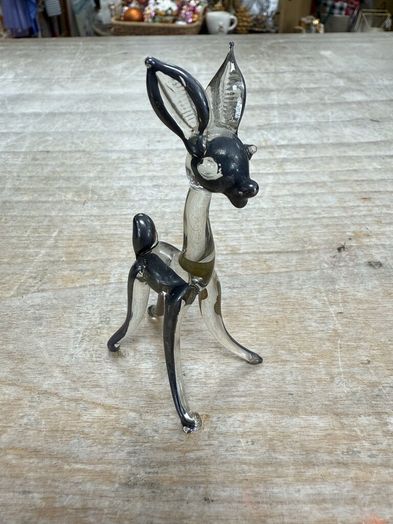 VINTAGE PERUVIAN 925 DEER OVER GLASS