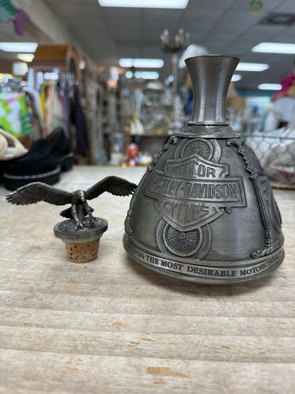 HARLEY DAVIDSON PEWTER DECANTER THE MOST DESIRABLE