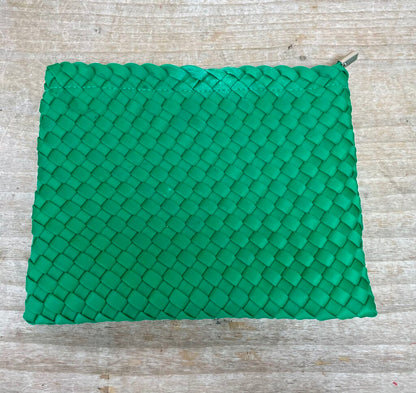PARKER AND HYDE KELLY GREEN WOVEN TOTE