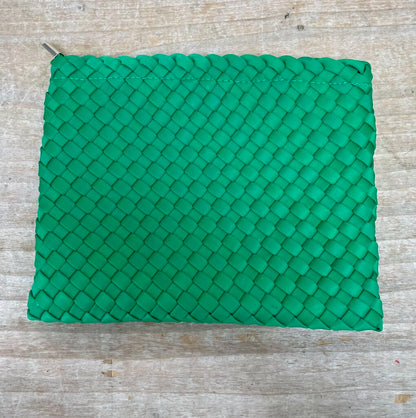 PARKER AND HYDE KELLY GREEN WOVEN TOTE