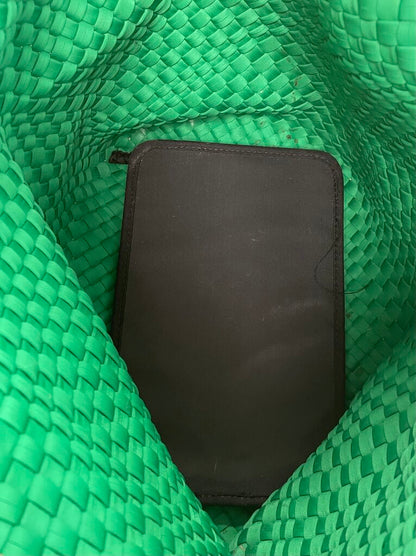 PARKER AND HYDE KELLY GREEN WOVEN TOTE