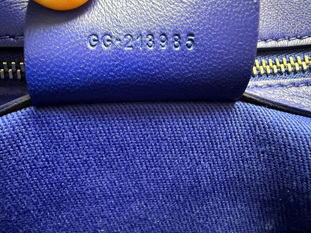 FERRAGAMO BLUE NYLON TOTE