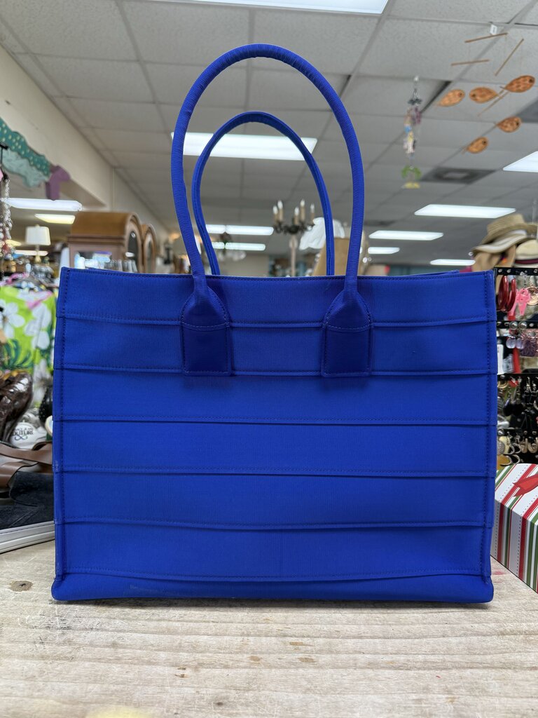 FERRAGAMO BLUE NYLON TOTE