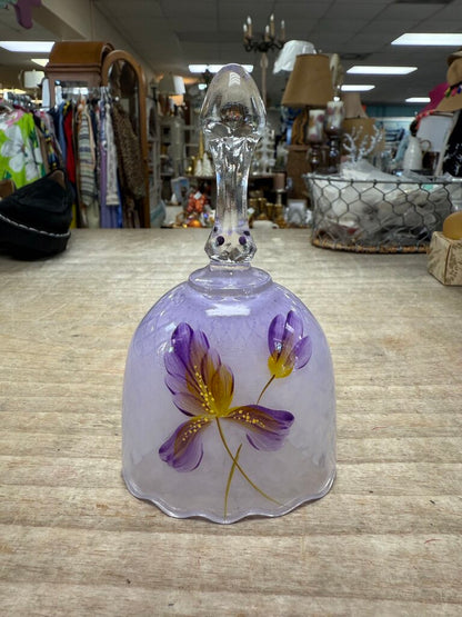 FENTON OVAL BELL PURPLE FLOWER
