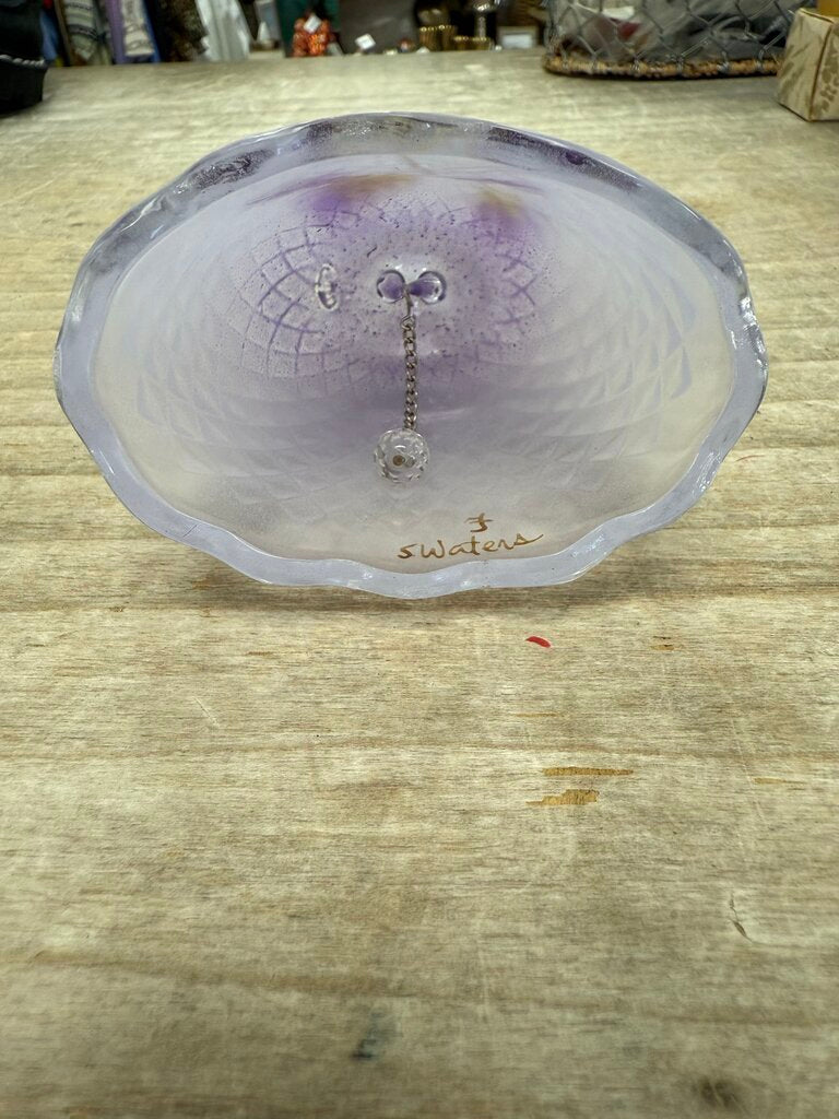 FENTON OVAL BELL PURPLE FLOWER