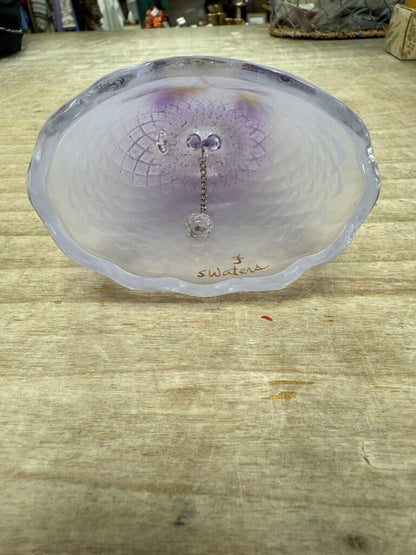 FENTON OVAL BELL PURPLE FLOWER