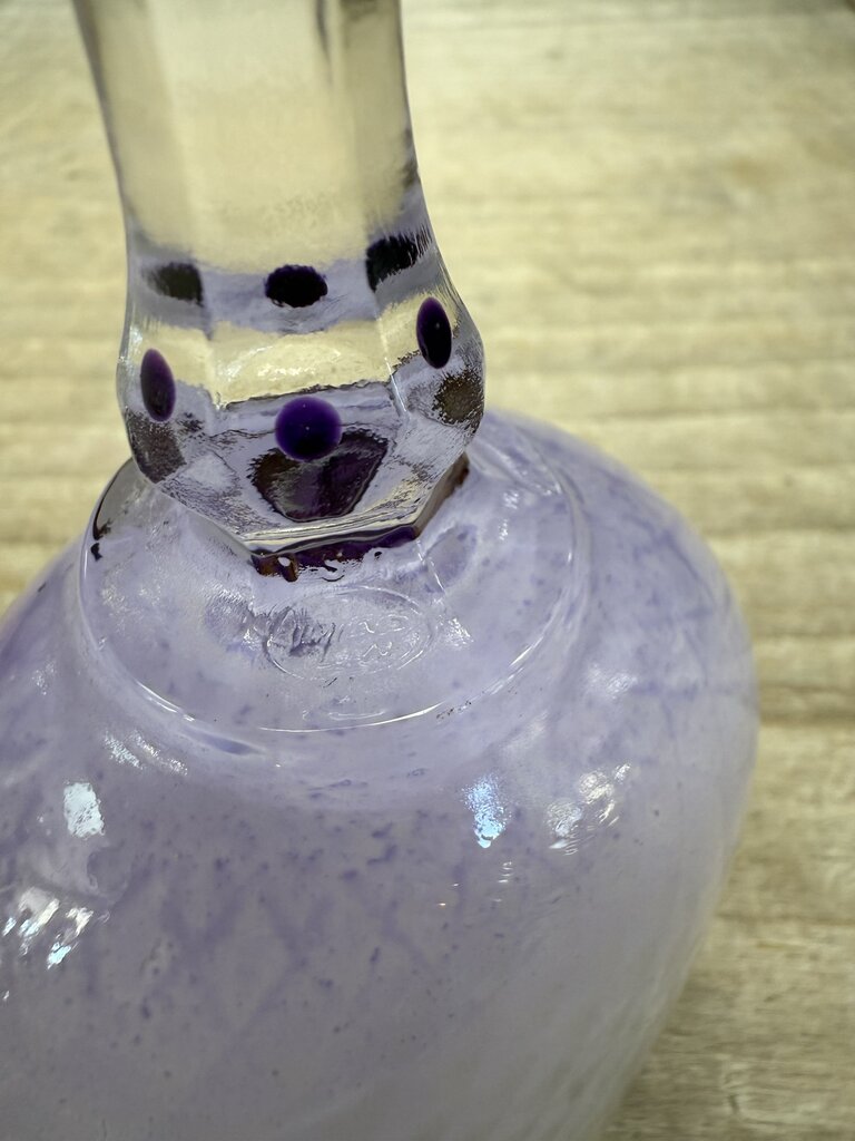 FENTON OVAL BELL PURPLE FLOWER