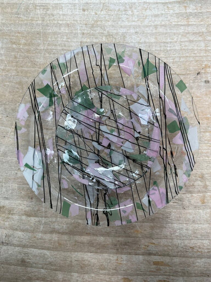 HATHCOAT STUDIOS SET OF 2 FUSED GLASS PLATES