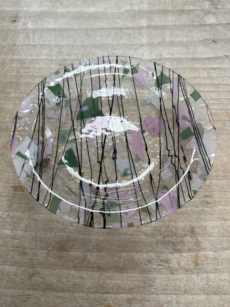 HATHCOAT STUDIOS SET OF 2 FUSED GLASS PLATES