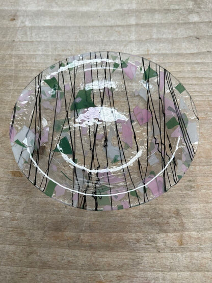 HATHCOAT STUDIOS SET OF 2 FUSED GLASS PLATES