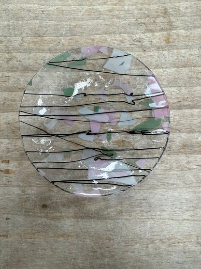 HATHCOAT STUDIOS SET OF 2 FUSED GLASS PLATES
