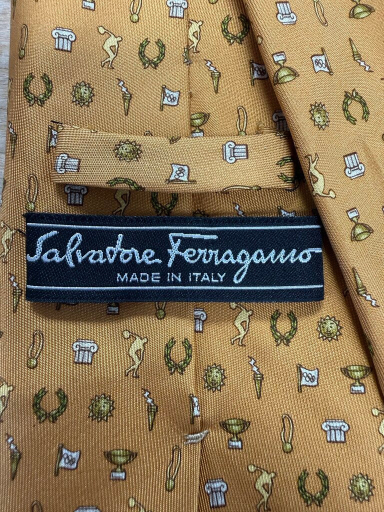 FERRAGAMO GOLDEN COLOR TIE