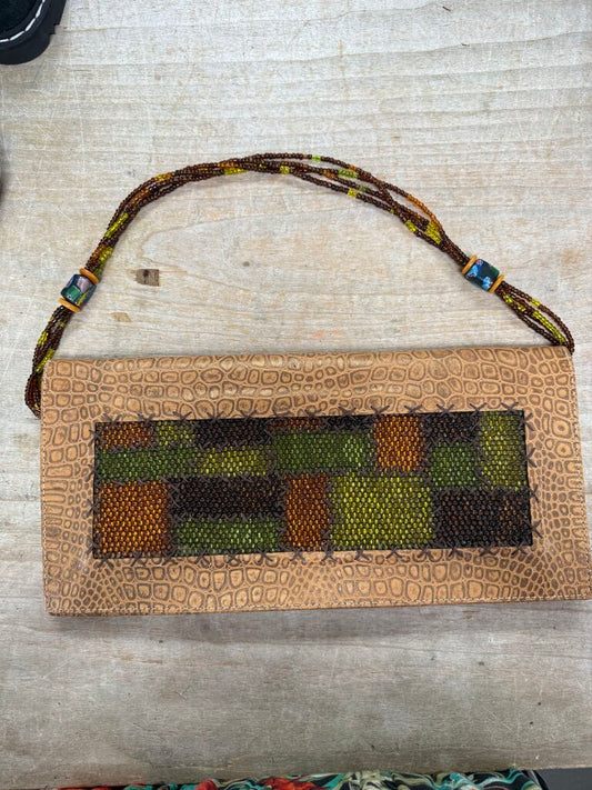 MARIA CONSTANZA BEADED RUNWAY SHOULDER BAG WITH EXTRA STRAP