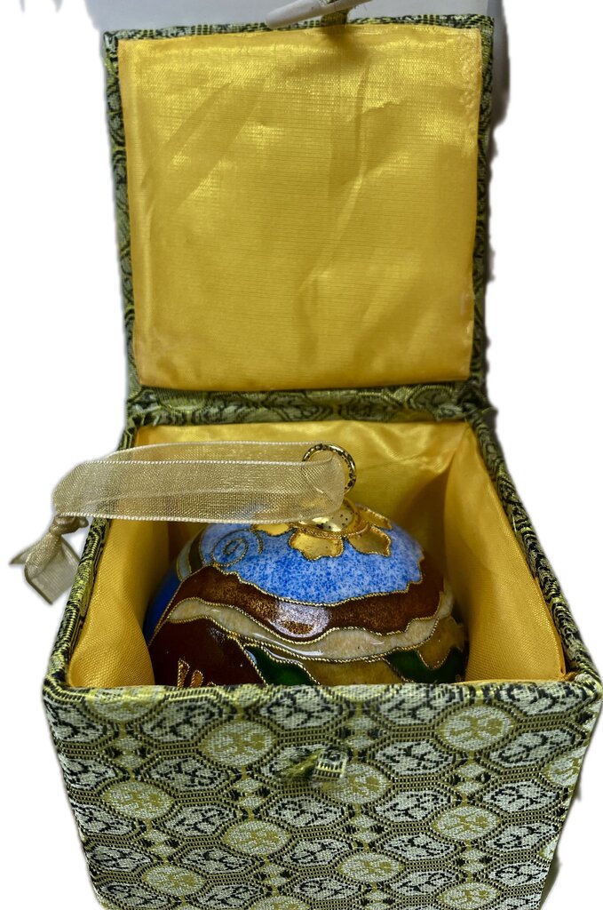 KITTY KELLER WEBER STATE CHRISTMAS CLOISONNE ORNIMENT