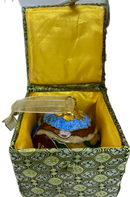 KITTY KELLER WEBER STATE CHRISTMAS CLOISONNE ORNIMENT