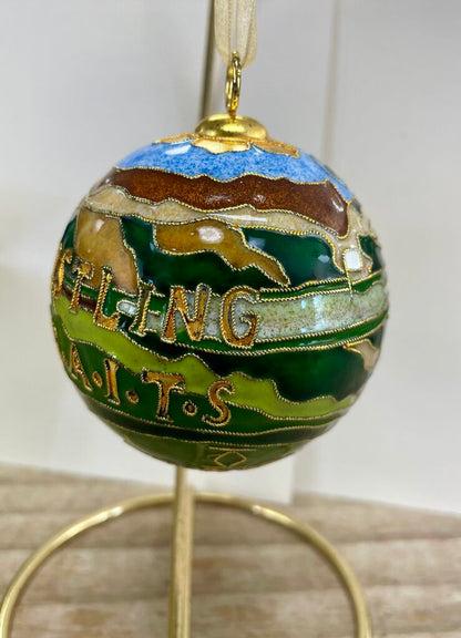 KITTY KELLER WEBER STATE CHRISTMAS CLOISONNE ORNIMENT