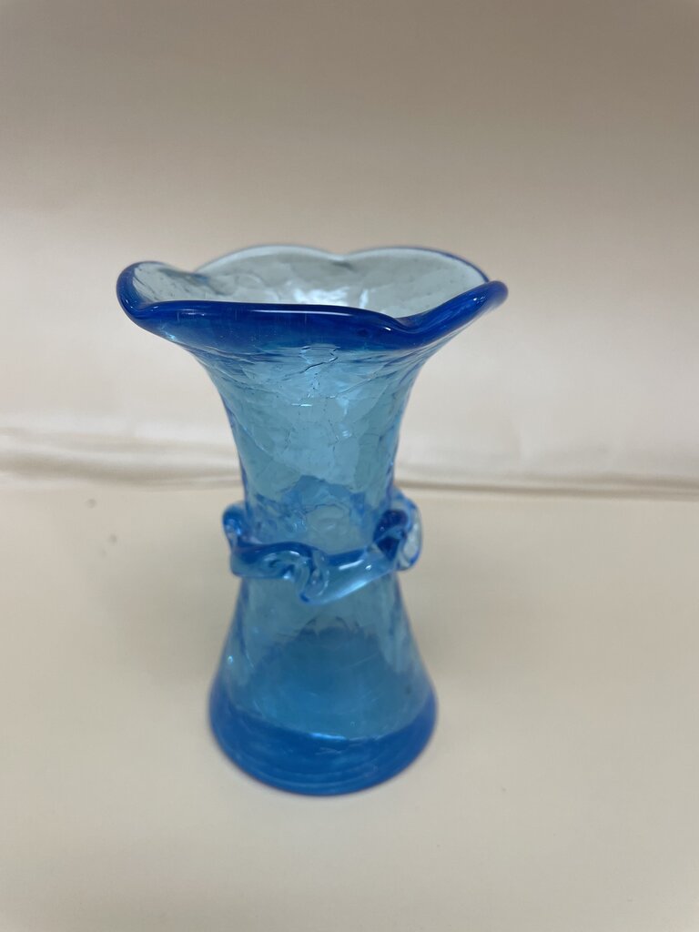 MINI BLUE CRACKLE VASE