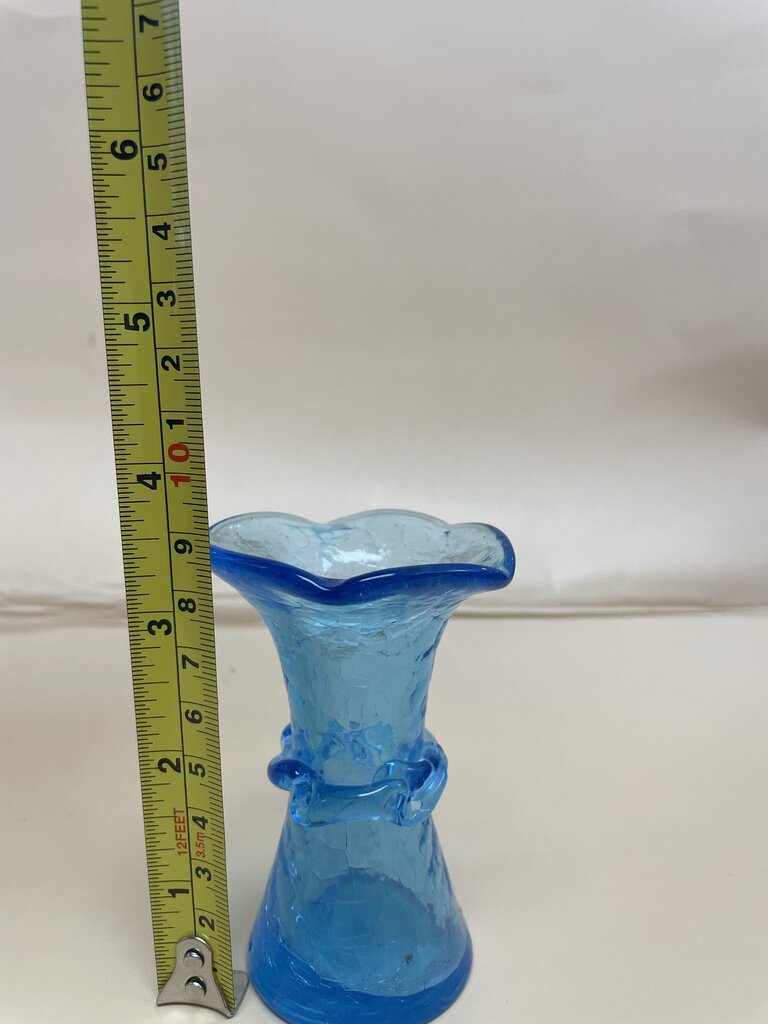 MINI BLUE CRACKLE VASE