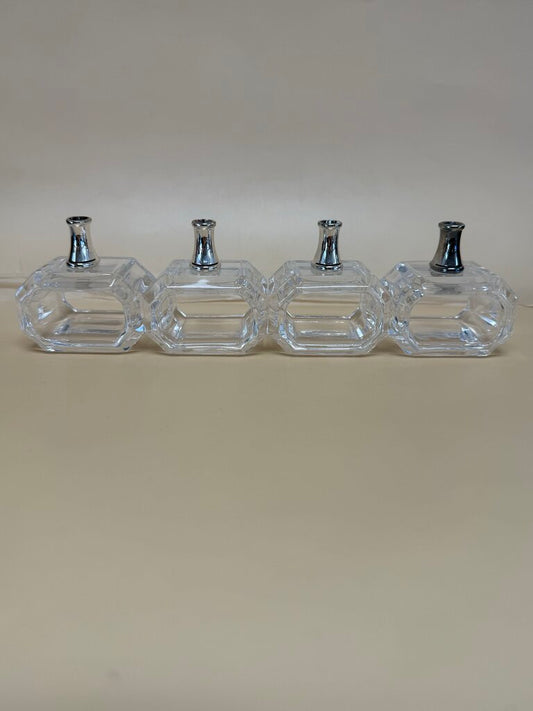 HANS TURNWALD CRYSTAL NAPKIN RINGS BUD VASE AND TAG HOLDER SET OF 4