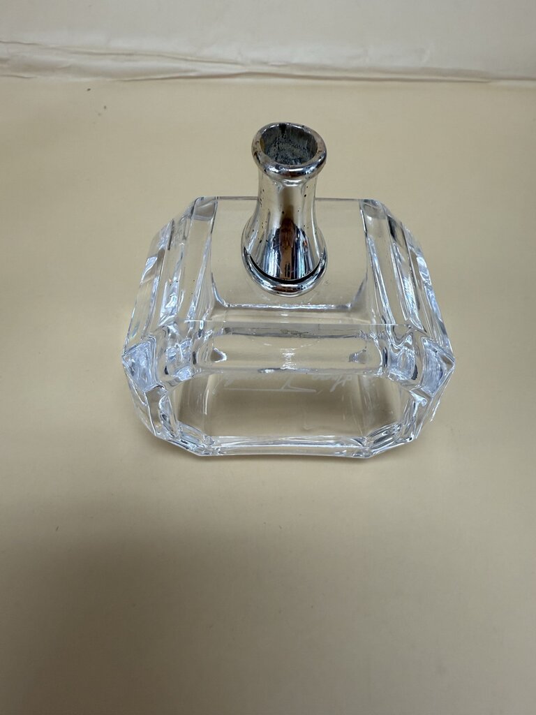 HANS TURNWALD CRYSTAL NAPKIN RINGS BUD VASE AND TAG HOLDER SET OF 4