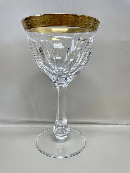MOSER LADY HAMILTON GOLD ENCRUSTED CRYSTAL GLASSES SET OF 4