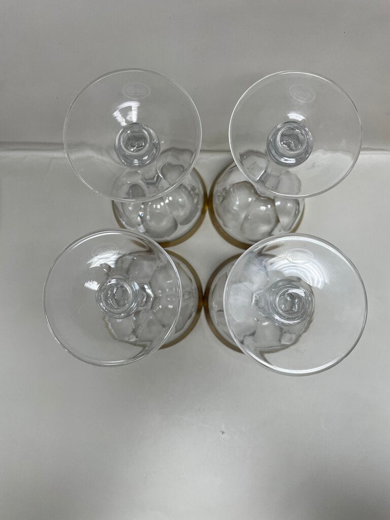 MOSER LADY HAMILTON GOLD ENCRUSTED CRYSTAL GLASSES SET OF 4
