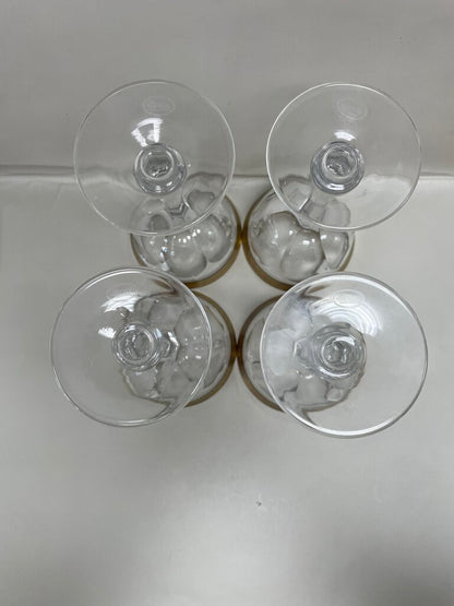 MOSER LADY HAMILTON GOLD ENCRUSTED CRYSTAL GLASSES SET OF 4