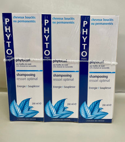 NEW SET OF 3 6.7 FL OZ PHYTO PHYTOCURL SHAMPOO