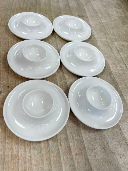 STACKABLE EGG CUP SAUCERS SET OF 6