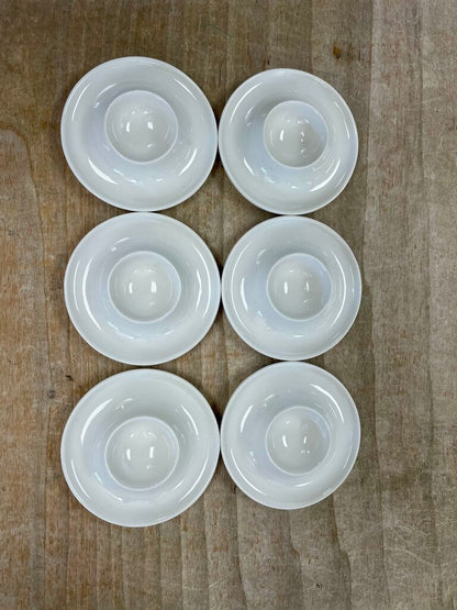 STACKABLE EGG CUP SAUCERS SET OF 6